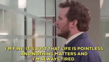 parks and recreation parks and rec andy chris pratt bad day GIF
