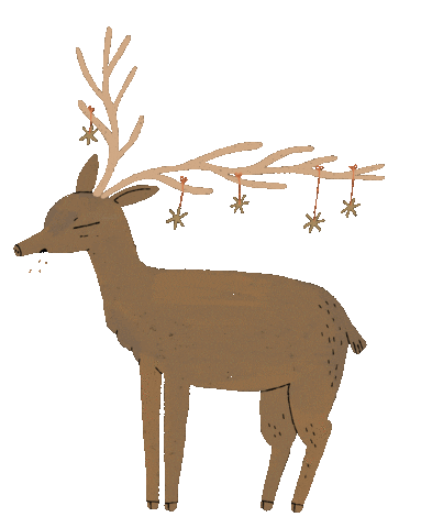 Christmas Deer Sticker by judit orosz