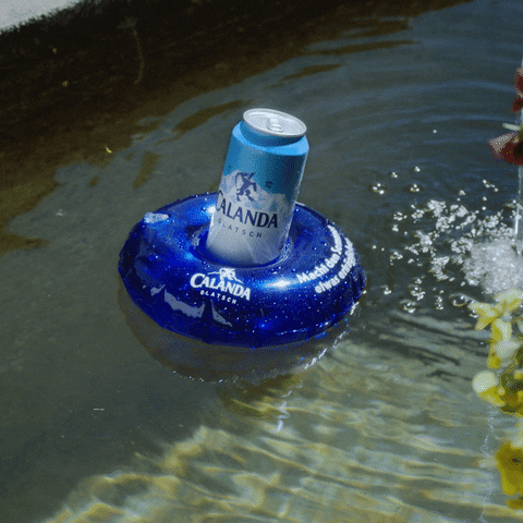 Calanda beer bier float fountain GIF