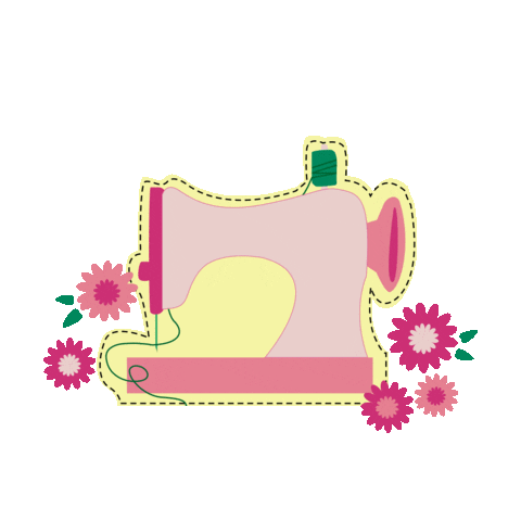 Pink Sewing Machine - Sewing Machine - Sticker