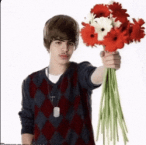 Justin Bieber Flowers GIF