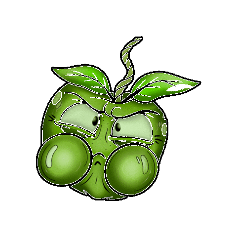 Angry Apple Sticker by Hack Energy
