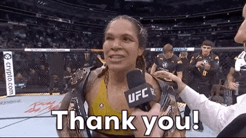 Amanda Nunes Thank You GIF by UFC