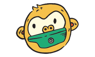 Monkey Crimp Sticker by fitbloc