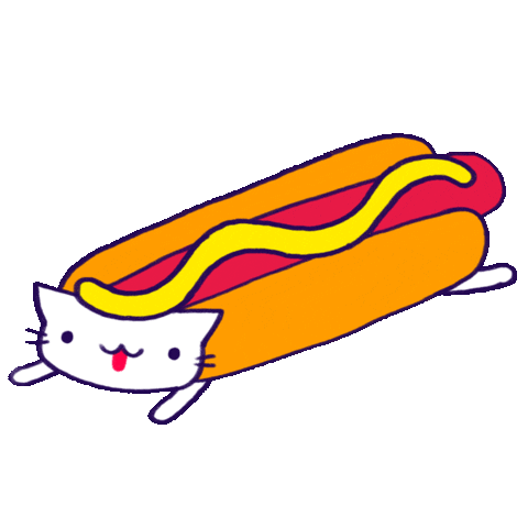 Happy Hot Dog Sticker by Cindy Suen