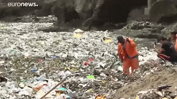 pollution plastic waves GIF by euronews