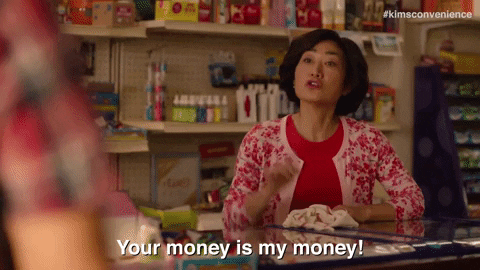 Jean Yoon Cash GIF by Kim's Convenience - Find & Share on GIPHY