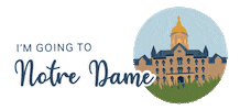 Notre Dame Acceptance Sticker by University of Notre Dame