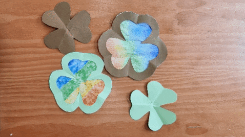 Rainbow shamrock suncatchers