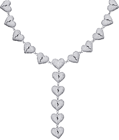 Broken Heart White Gold Chain Sticker by Aporro