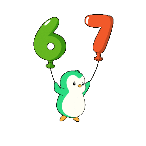 Flying 6 7 Sticker by Abster