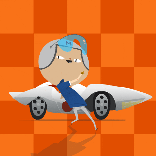 speed racer illustration GIF