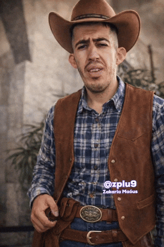 Confused Cowboy GIF
