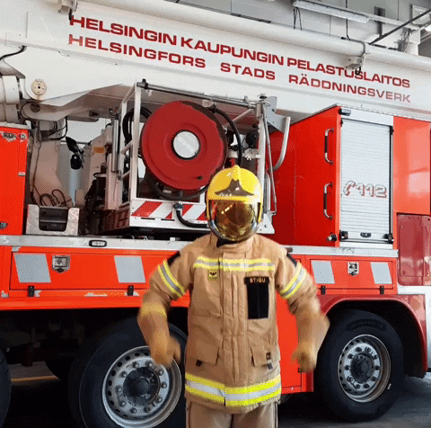 Frustrated Firefighter GIF by Stadinbrankkari