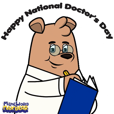 Doctors Day Happy Doctor GIF by Meme World of Max Bear
