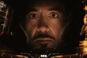 Scared Iron Man GIF