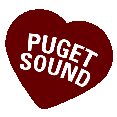 Puget Sound Heart Sticker by University of Puget Sound