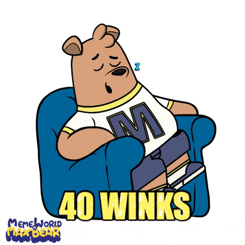 40 Winks Sleep GIF by Meme World of Max Bear