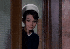 Audrey Hepburn Shock GIF