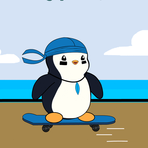 Summer Skating GIF by Pudgy Penguins