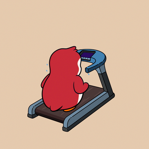 Work Out Running GIF by Pudgy Memez