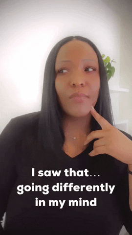 Reaction Gif I Saw That Going Differently GIF by Carin Kilby Clark