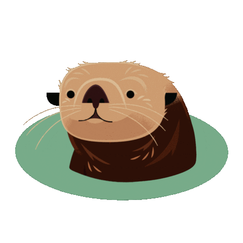 Happy Sea Otter Sticker by Monterey Bay Aquarium