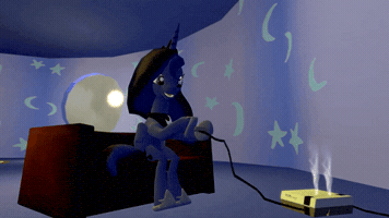heidineko 3d luna mlp pony GIF