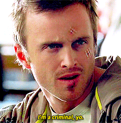 breaking bad aaron paul jesse pinkman criminal im a criminal yo GIF