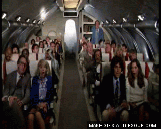 Image result for airplane panic gif