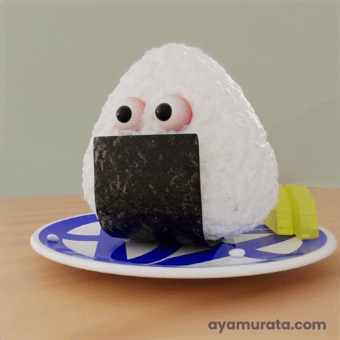 Rice Ball Cooking GIF by Aya Murata