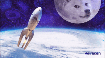 To The Moon Rocket GIF by Kraken Exchange