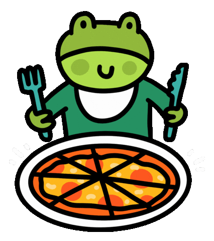Hungry Italian Pizza Sticker by Andreea Illustration