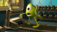 Monsters University at fitness facility GIF by Disney Pixar