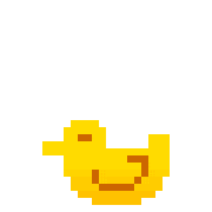 Rubber Duck Pixel Sticker