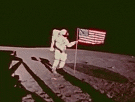 american flag space GIF by US National Archives