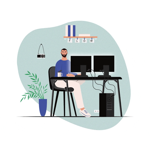 Work From Home Art GIF by Flow Productions