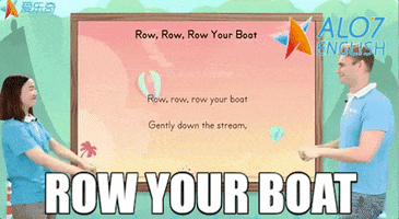 row your boat total physical response GIF by ALO7.com