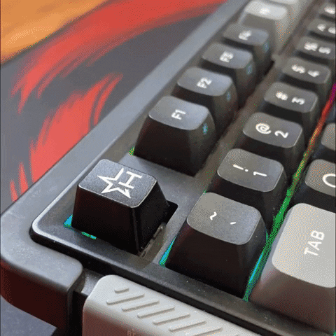 Hystar gaming red dragon keyboard GIF