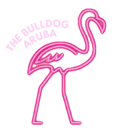 Neon Flamingo Sticker by The Bulldog Amsterdam
