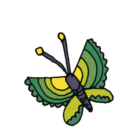 Butterfly Sticker by Bestival