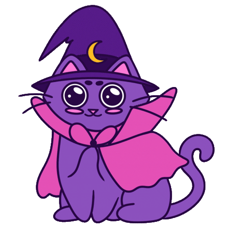 Halloween Kitten Sticker by Spooks The Cat