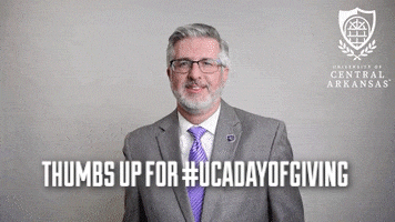 President Thumbs Up GIF by University of Central Arkansas