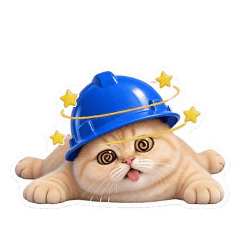 Cat Oops Sticker by Basecat