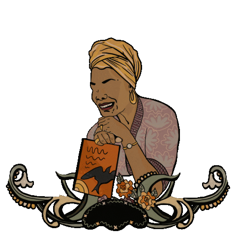 Maya Angelou Poetry Sticker by Leeyamakesnoise