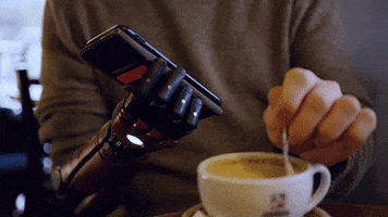 OpenBionics coffee morning iphone bionic GIF
