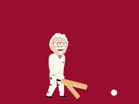 Swinging a cricket bat