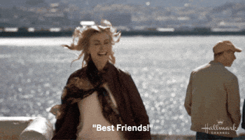 Best Friends Hug GIF by Hallmark Channel
