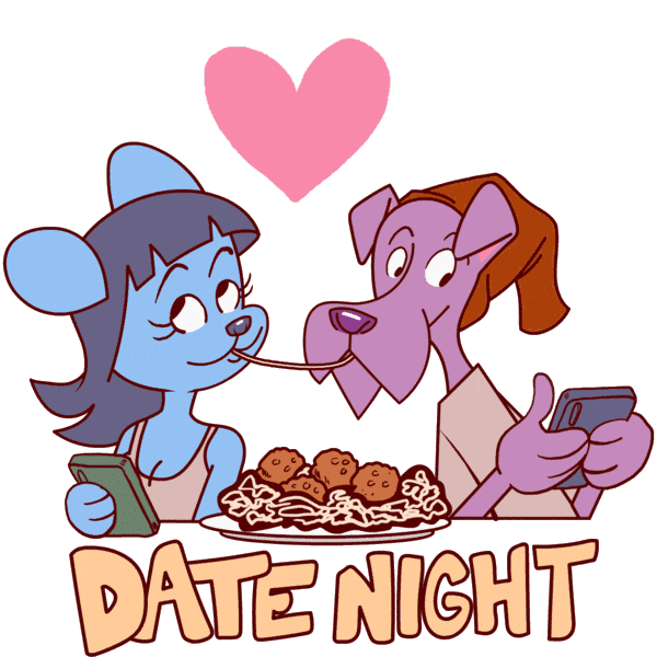 Date Night Animation Sticker by Holler Studios