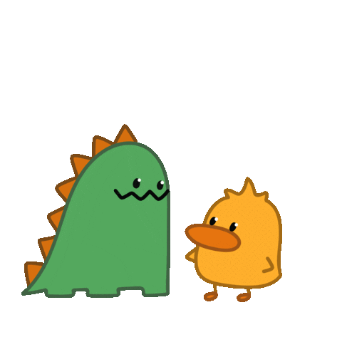 Duck Dino Sticker